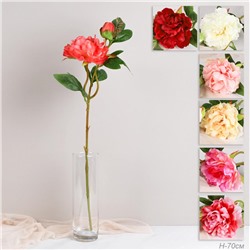 Цветок искусственный Пион 70 см / W01284-23 /уп 200/400/ (Красный)