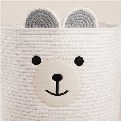 Корзина для хранения SL Home, плетёная, ручной работы, 35×35×30 см, белая