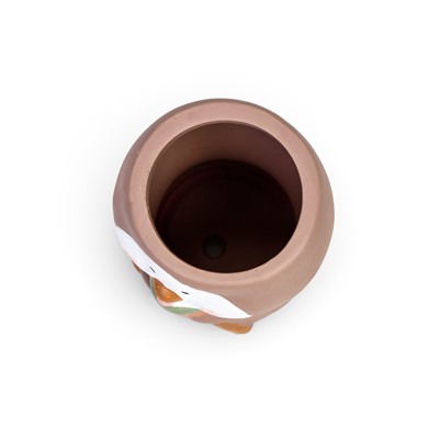 Декоративный горшок для цветов «Пингвины», 9×9×6 см, керамический, МИКС, Greengo