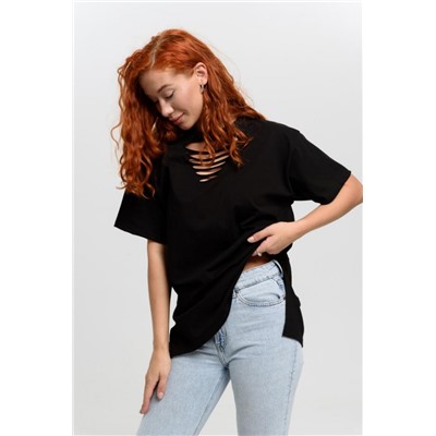 Футболка женская 7468 (Черный)
