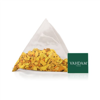 Vahdam Teas, травяной чай, куркума и имбирь, без кофеина, 15 чайных пакетиков, 30 г (1,06 унции)
