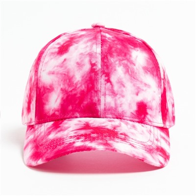 Кепка женская Tie-dye MINAKU, цвет фуксия, размер 54-56