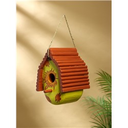 Подвесной декор «Скворечник», 23×15×18 см, дерево, жёлто-коричневый