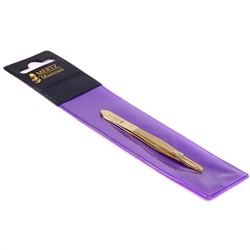Mertz Пинцет косметический скошенный 212 G, золотистый, 8 см 231