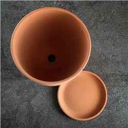 Горшок для цветов «Терра №5», керамический, с поддоном, 5.9 л, терракот