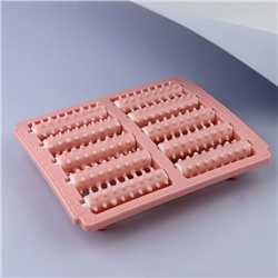 Массажёр «Барабаны», 26×21.5×5 см, 5 рядов, цвет розовый