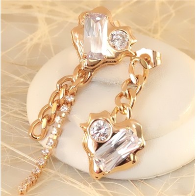 Серьги-гвоздики позолота  H01-13593