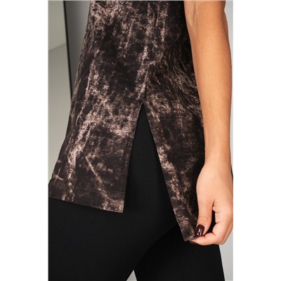 Женская удлиненная футболка с разрезами Happyfox