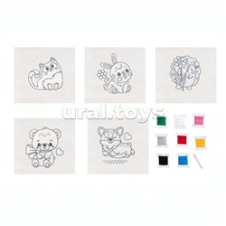 Набор для творчества. Вышивка на холсте "Весёлая компания"