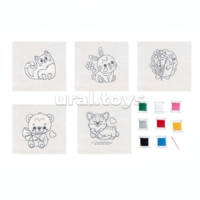 Набор для творчества. Вышивка на холсте "Весёлая компания"