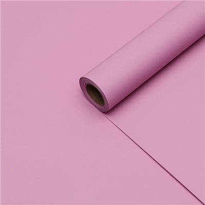 Пленка для цветов тонированная, матовая, розовая орхидея, 0.5×10 м ±1 см, 65 мкм