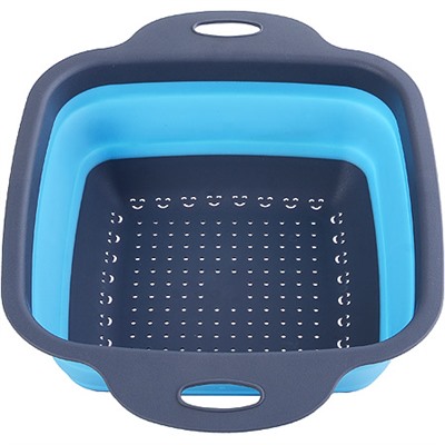 31490-2 Дуршлаг силикон с ручками, СИНИЙ.MB (х60)