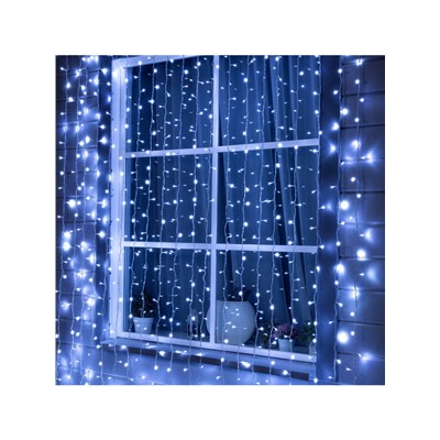 Гирлянда «Занавес» 2×3 м, IP44, УМС, белая нить, 760 LED, свечение белое, 220 В