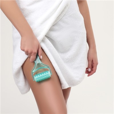 Массажёр - роллер, с шипами, 19×9×3.5 см, универсальный, МИКС