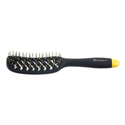 Dewal Щетка для укладки волос продувная узкая / Banana Black BNN83, черный