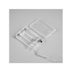 Гирлянда «Нить» 5 м роса с насадками «Сияние», IP20, нить серебристая, 50 LED, батарейки AAx3 (не в комплекте), свечение RGB