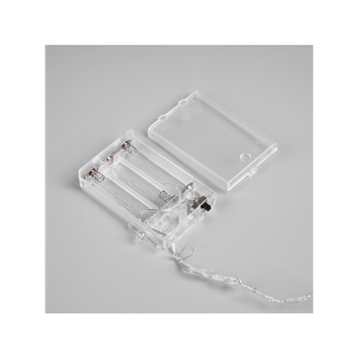 Гирлянда «Нить» 5 м роса с насадками «Сияние», IP20, нить серебристая, 50 LED, батарейки AAx3 (не в комплекте), свечение RGB