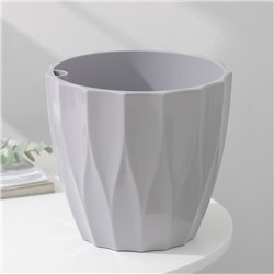 Кашпо для цветов со вставкой «Флюте», 3 л, серое