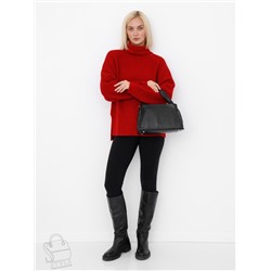 Сумка женская кожаная 0650CH black Polina&Eiterou