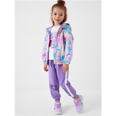 Куртка текстильная с полиуретановым покрытием для девочек (ветровка)