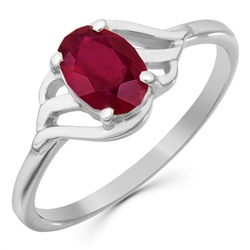 Кольцо, рубин корунд овал 5х7, Ольга