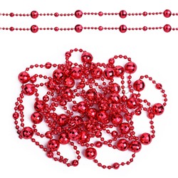 Бусы новогодние красные (2,7м)