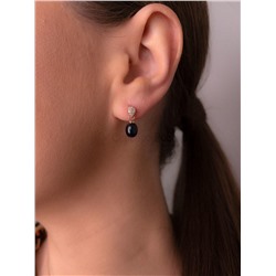 Подвеска из золочёного серебра с культ. жемчугом и фианитами 925 пробы П-3879зг100600