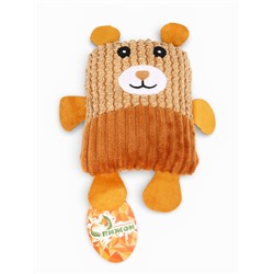 Мягкая игрушка для собак «Медведь», 20 см, с пищалкой, коричневая