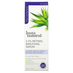 InstaNatural, сыворотка с бакучиолом и ретинолом 2,5%, 30 мл (1 жидк. унция)
