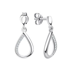 Серьги из серебра куб.циркон., Л-10624