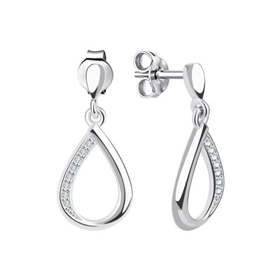Серьги из серебра куб.циркон., Л-10624