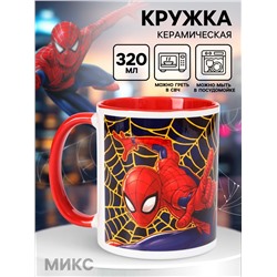 Кружка керамическая детская, сублимация, 320 мл «Супер-мен», Человек-паук МИКС