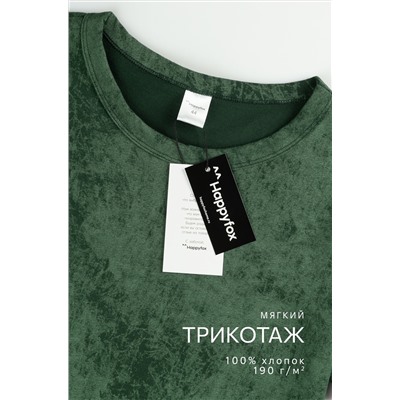 Женская удлиненная футболка с разрезами Happyfox