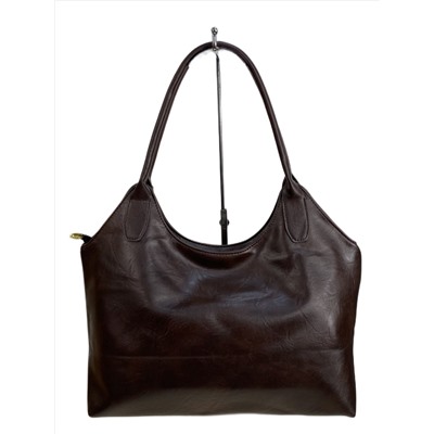 Женская сумка из искусственной кожи, цвет шоколад