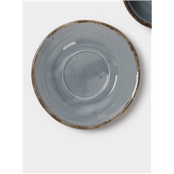 Бульонница с блюдцем Magistro Alpine Frost, 250 мл, фарфор, голубовато-серый