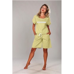 Костюм женский с шортами и футболкой 304 (Желтый)