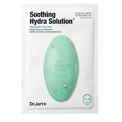 DR.JART+ - МАСКА ДЛЯ ЛИЦА С ЭКСТРАКТОМ АЛОЭ ВЕРА УСПОКАИВАЮЩАЯ DERMASK WATER JET SOOTHING HYDRA SOLUTION, 30 G