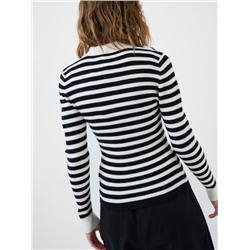 Джемпер трикотажный с воротником поло для женщин