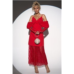 Кружевная юбка Пэрис (красный)