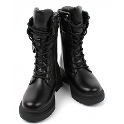 AL7869 черн Ботинки зима для девочек (33-38)/6