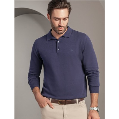 Джемпер-поло из хлопка с нейлоном