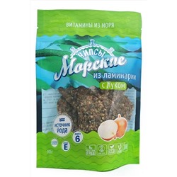 Чипсы из ламинарии "Морские" с луком 90г ЭКОПРОДУКТЫ, 1185170