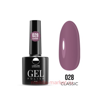 LunaLine Гель-лак для ногтей New Classic тон 028 сливовая помада 8 мл