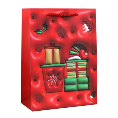 Пакет подарочный 18х24х8,5 / 10211-S /уп 12/720/ микс Новый год