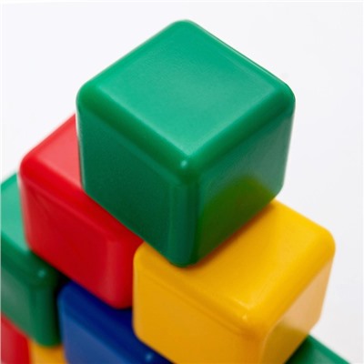 Кубики детские, пластиковые, цветные, 20 штук, 4 × 4 см