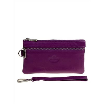 Женский кошелёк  из натуральной кожи, цвет фиолетовый