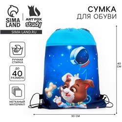 Мешок для обуви «Космический пушистик» (нетканый материал) 41×30 см