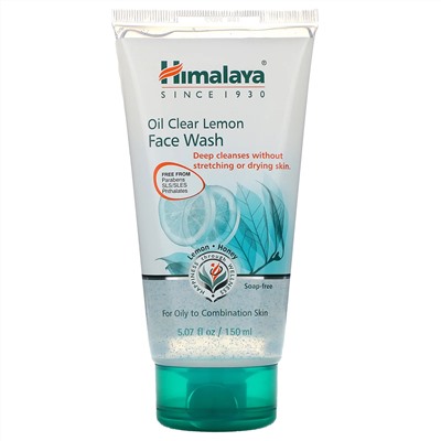 Himalaya, Средство для очищения лица с лимоном для удаления лишнего жира, для жирной кожи, 5,07 ж. унц.(150 мл)