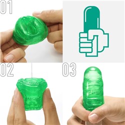 Зеленый мастурбатор-стимулятор Tenga Uni Emerald