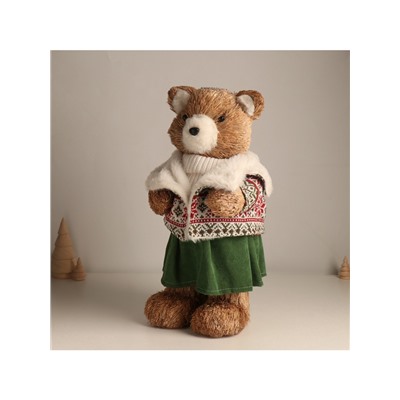 Фигурка новогодняя «Медведица в зимней одёжке», 20×17×41 см